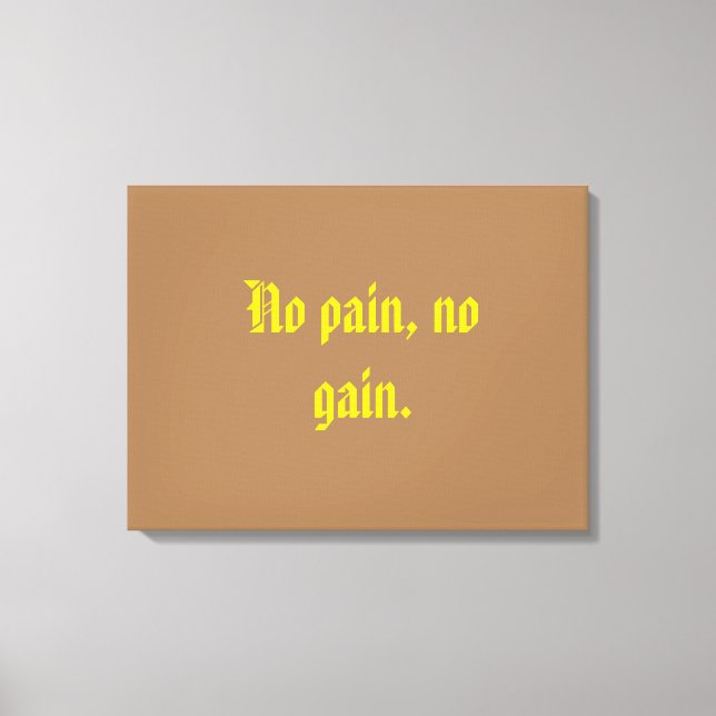 Impressão Em Tela Citações de Motivação GYM E Castanho Claro (Frente)