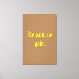 Impressão Em Tela Citações de Motivação GYM E Castanho Claro
