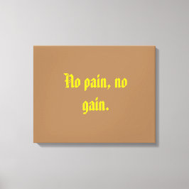 Impressão Em Tela Citações de Motivação GYM E Castanho Claro