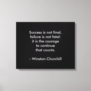Impressão Em Tela Citações de Winston Churchill; Sucesso