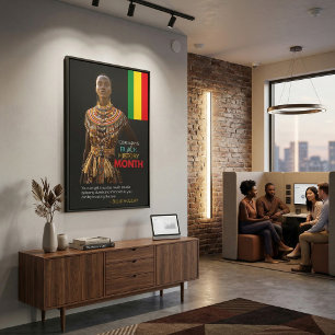 Impressão Em Tela Citações do Mês da História Negra  África