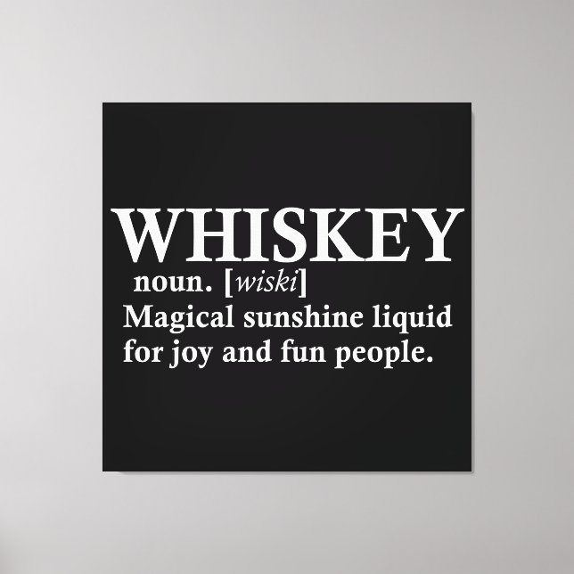 Impressão Em Tela Citações engraçadas de bebendo de definição de uís (Frente)