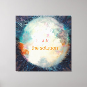 Impressão Em Tela Cito, eu sou a solução, bela esfera Acryli