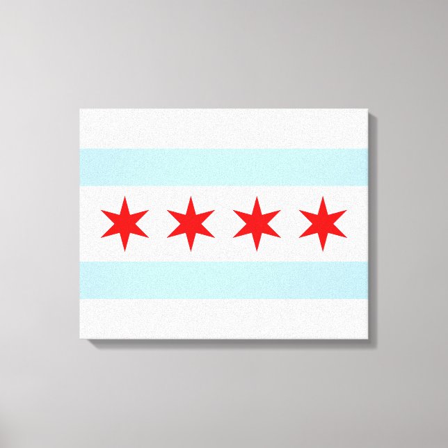 Impressão Em Tela City Flag de Chicago (Illinois) (Frente)