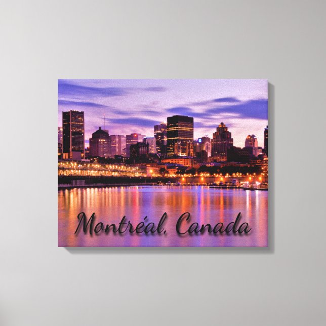 Impressão Em Tela Cityscape de Montreal (Frente)
