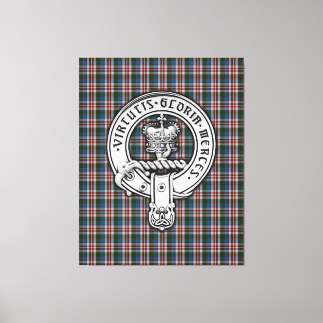 Impressão Em Tela Clan Donnachaidh (Robertson) Crest & Dress Tartan (Frente)