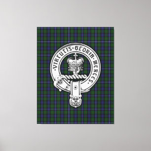 Impressão Em Tela Clan Donnachaidh (Robertson) Crest/Hunting Tartan
