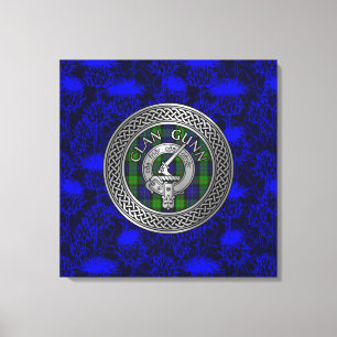 Impressão Em Tela Clan Gunn Crest & Tartan Knot sobre o assunto