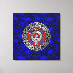 Impressão Em Tela Clan Haig Crest & Tartan Knot sobre o assunto