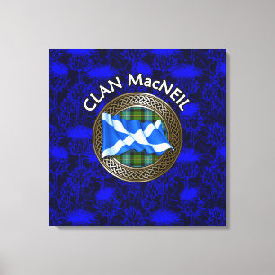 Impressão Em Tela Clan MacNeil Crest & Tartan Knot sobre o assunto