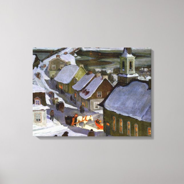 Impressão Em Tela Clarence Gagnon - Midnight Mass (Frente)