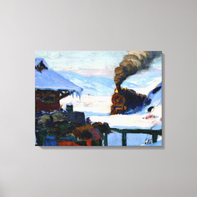 Impressão Em Tela Clarence Gagnon - O Santo do trem Paul (Frente)