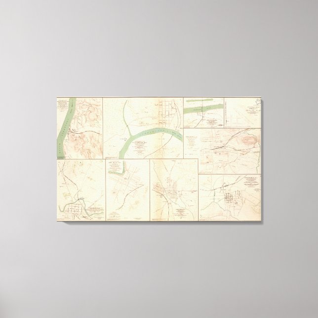 Impressão Em Tela Clarksville, Tenn, Dalton, Ga (Frente)