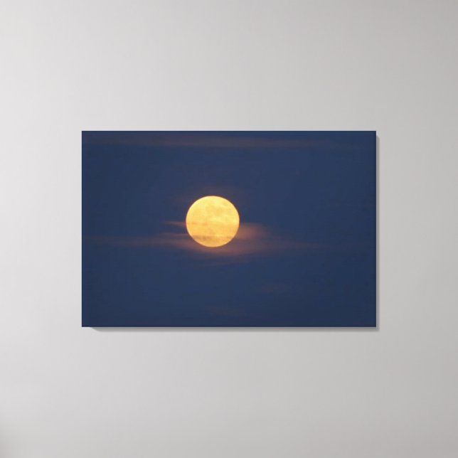 Impressão Em Tela Claro de Lua Romântico Arte Original em Aquarela (Frente)