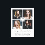 Impressão Em Tela Clássico de Colagem de Fotos Moderna de Keepsasasa<br><div class="desc">Mostre suas memórias da escola com esta coleção de fotos moderna e personalizada. A design inclui espaço para 4 fotos de seu formando, juntamente com o ano no centro. Abaixo, inclua o nome do seu formando em um roteiro elegante, o nome da escola e as realizações. Use as modelos fáceis...</div>