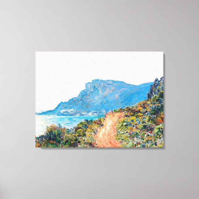 Impressão Em Tela Claude Monet A Corniche perto de Mônaco (Frente)
