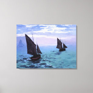 Impressão Em Tela Claude Monet: Barcos de pesca em sua maneira