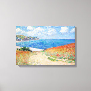 Impressão Em Tela Claude Monet - Caminho nos Campos de Trigo em Pour