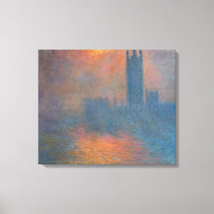 Impressão Em Tela Claude Monet - Casas do Parlamento Londres