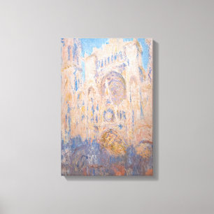 Impressão Em Tela Claude Monet - Catedral de Rouen ao pôr do sol