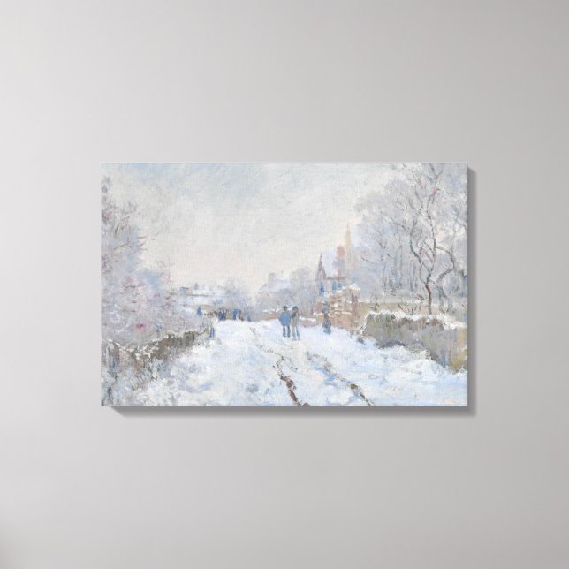 Impressão Em Tela Claude Monet - Cena de Neve na Argentina (Frente)
