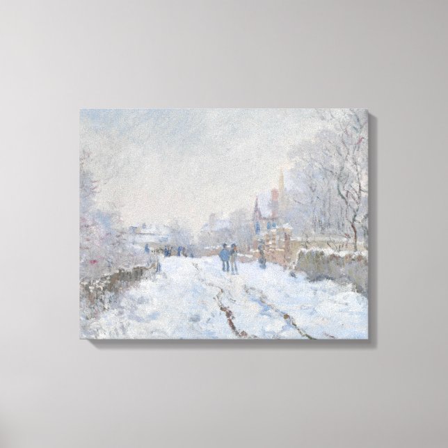 Impressão Em Tela Claude Monet - Cena de Neve na Argentina (Frente)