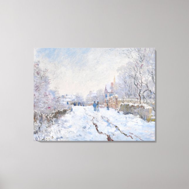 Impressão Em Tela Claude Monet - Cena de Neve na Argentina (Frente)