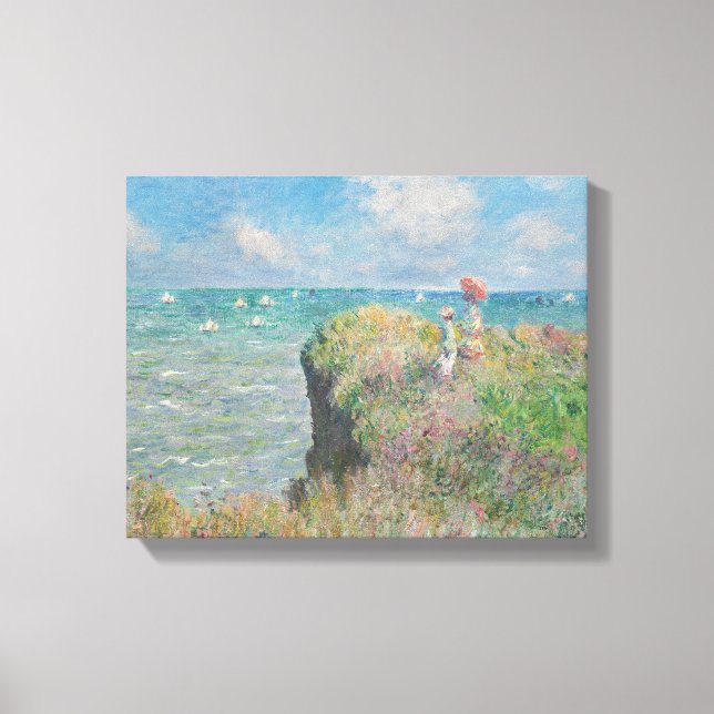 Impressão Em Tela Claude Monet - Cliff Walk em Pourville (Frente)
