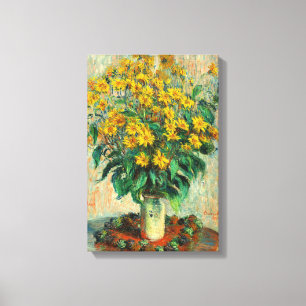 Impressão Em Tela Claude Monet - Flores de Alcachofra de Jerusalém