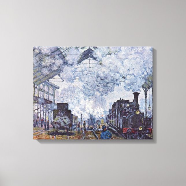 Impressão Em Tela Claude Monet - Gare Santo Lazare em Paris (Frente)