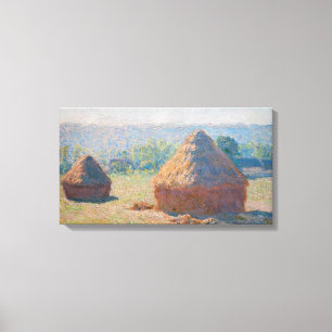 Impressão Em Tela Claude Monet - Haystacks, fim do Verão