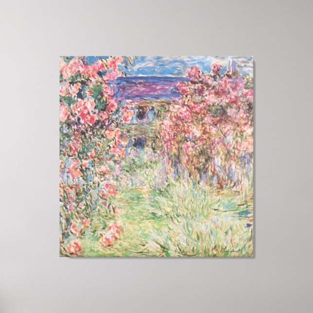 Impressão Em Tela Claude Monet - House Among Roses the - 1919 (Frente)