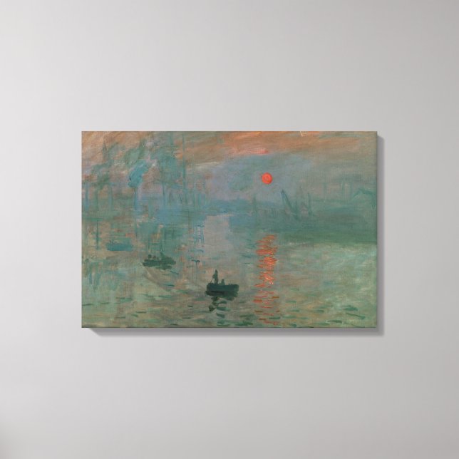 Impressão Em Tela Claude Monet - Impressão, Assalto do Sol (Frente)