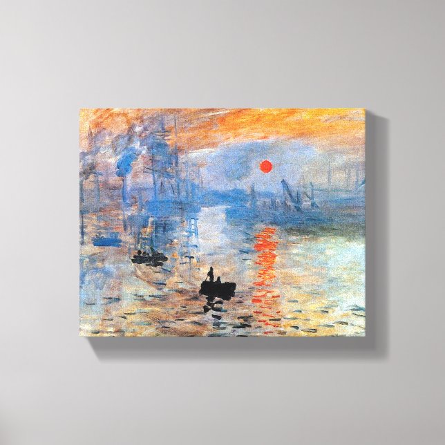 Impressão Em Tela Claude Monet Impression Sunrise Poster (Frente)