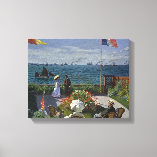 Impressão Em Tela Claude Monet - Jardim de Sainte-Adresse (Frente)