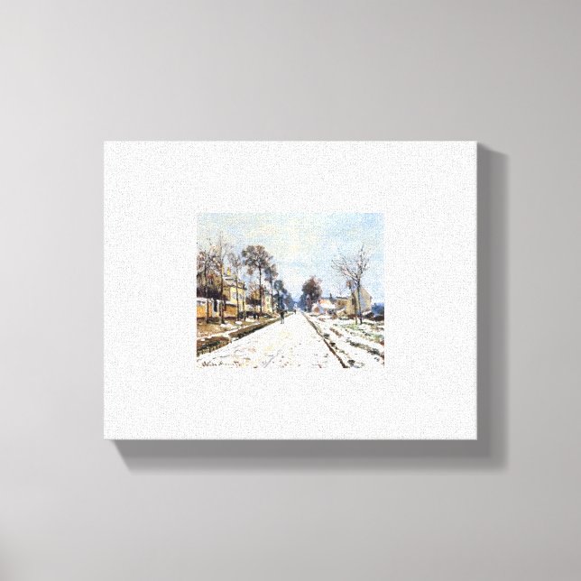 Impressão Em Tela Claude Monet La route de Versailles à Louvecienne (Frente)