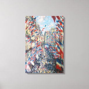 Impressão Em Tela Claude Monet - La Rue Montorgueil - Paris