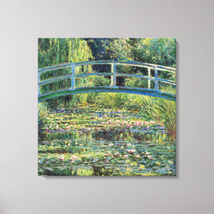 Impressão Em Tela Claude Monet - Lago de Nenúfares e Ponte Japonesa