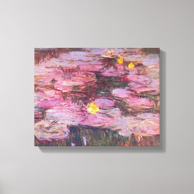 Impressão Em Tela Claude Monet - Lírios Água 1917 (Frente)