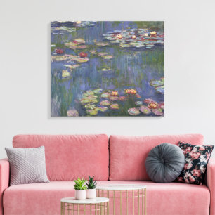 Impressão Em Tela Claude Monet Lírios de Água