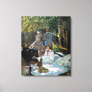 Impressão Em Tela Claude Monet - Luncheon sobre a grama, Painel da D