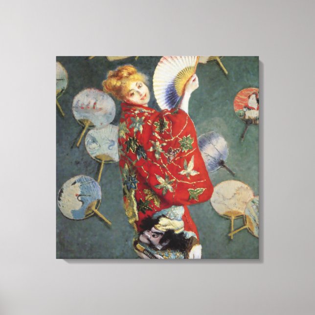 Impressão Em Tela Claude Monet- Madame Monet Vestindo Um Kimono (Frente)