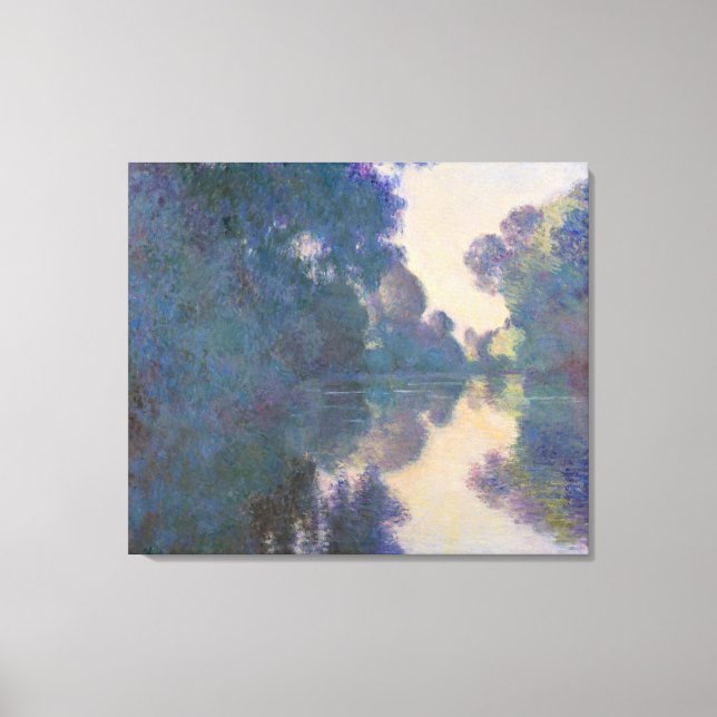 Impressão Em Tela Claude Monet | Manhã no Sena perto de Giverny (Frente)
