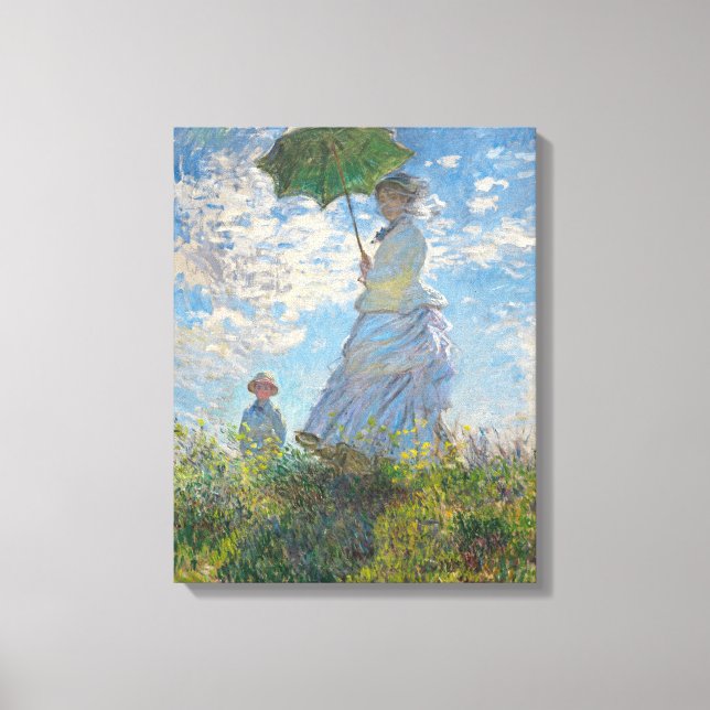 Impressão Em Tela Claude Monet | Mulher com Parasol (Frente)