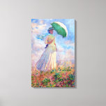 Impressão Em Tela Claude Monet - Mulher com Parasol virada para a di<br><div class="desc">Estudo de uma Figura ao ar livre,  também conhecida como Mulher com Parasol/Guarda-chuvas virada para a direita. Por Claude Monet em 1886.</div>