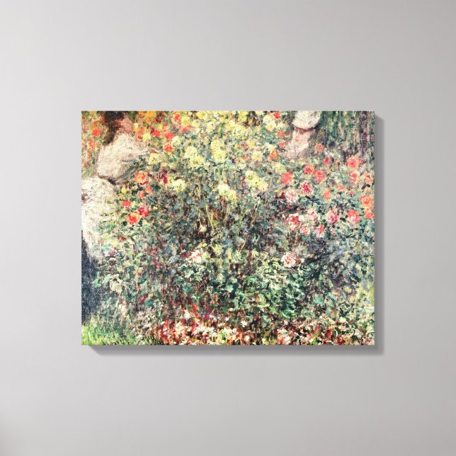 Impressão Em Tela Claude Monet | Mulheres nas Flores, 1875 (Frente)