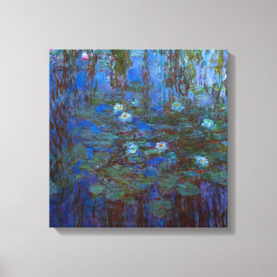 Impressão Em Tela Claude Monet - Nenúfares Azuis