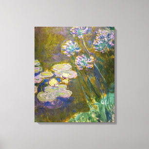 Impressão Em Tela Claude Monet - Nenúfares e Agapanthus