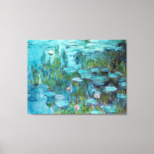 Impressão Em Tela Claude Monet Ninfheas Água Lírios Flores Flores