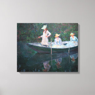 Impressão Em Tela Claude Monet - No Barco Norvegienne em Giverny